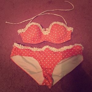 Victoria's Secret Polka Dot Bandeau Bikini