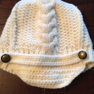 Ivory Merona Knit Beanie w/Bill Never Worn