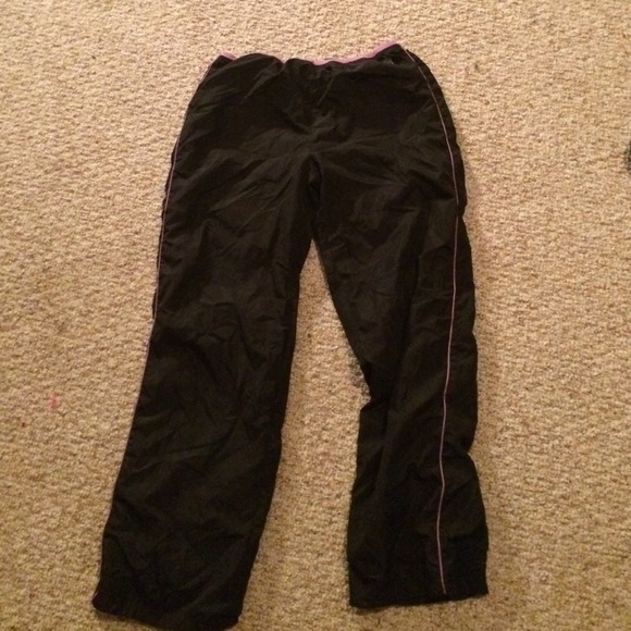 Black jogging pants w/ purple