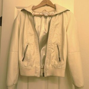 Cream Moto Jacket