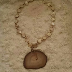 Genuine stone and mother of pearl handmade jewelry