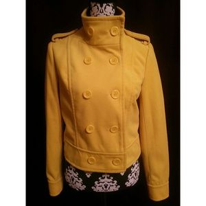 F21 High Collar Double Breast Military Jacket Coat F21 High Collar Double Breast Military Jacket Coat