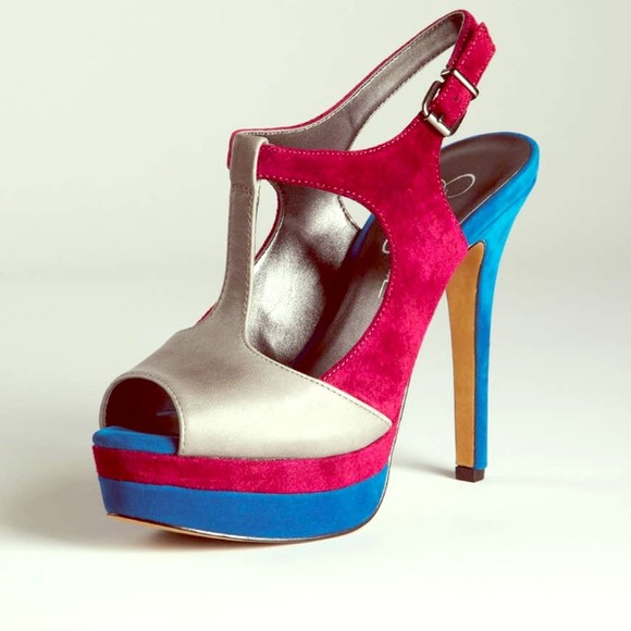 Jessica Simpson peep toe heels - Picture 1 of 3