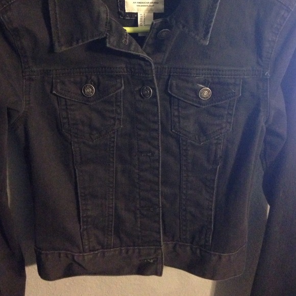 Black denim jacket