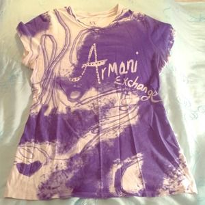 Previously loved purple/white Armani Exchange