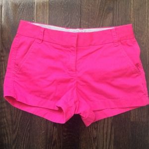 J. Crew 3" Hot Pink Chino Shorts