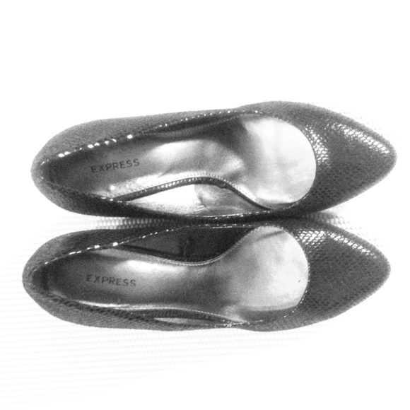 Dressy Black Wedge Heels