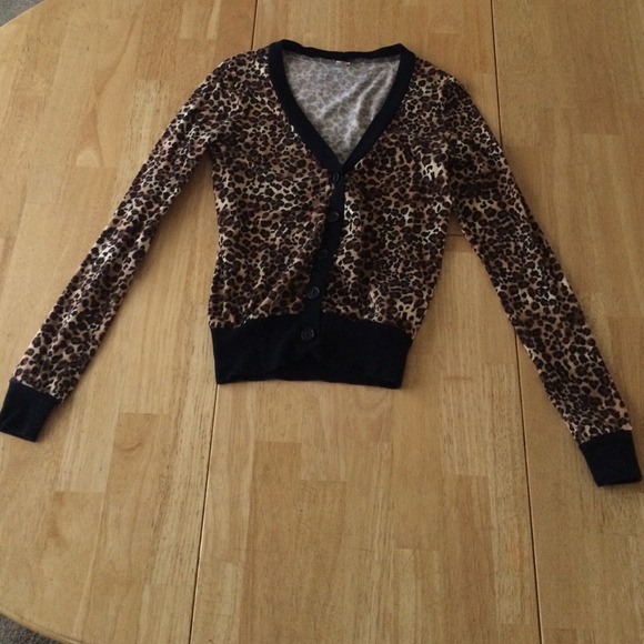 Cheetah button up cardigan