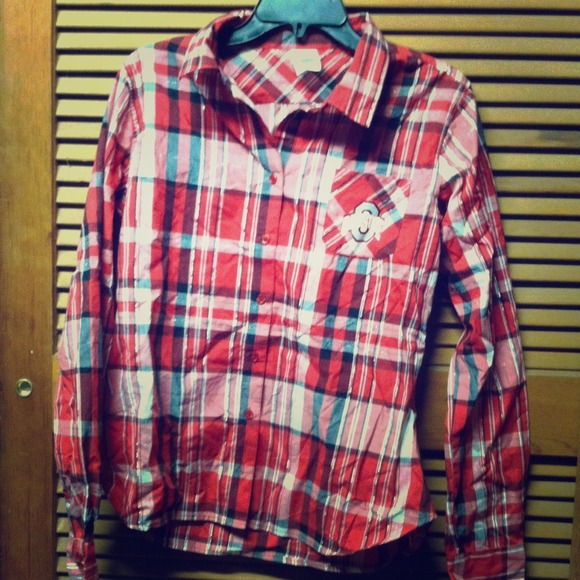 Ohio state button up