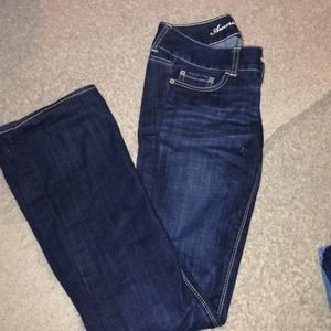 Dark blue jeans. Artist. Stretchy