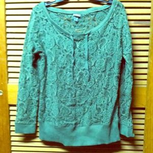Lace top with pocket