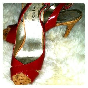 Guess Red Sling Back