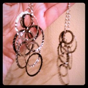 Bebe Black and Silver Earrings