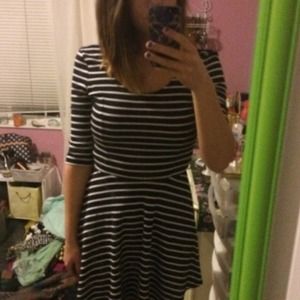 Stripped skater dress Size small