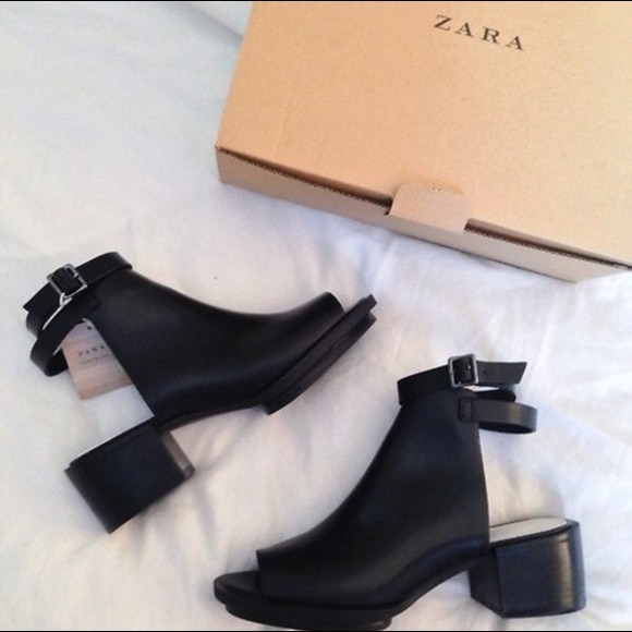 Zara sling back peep toe