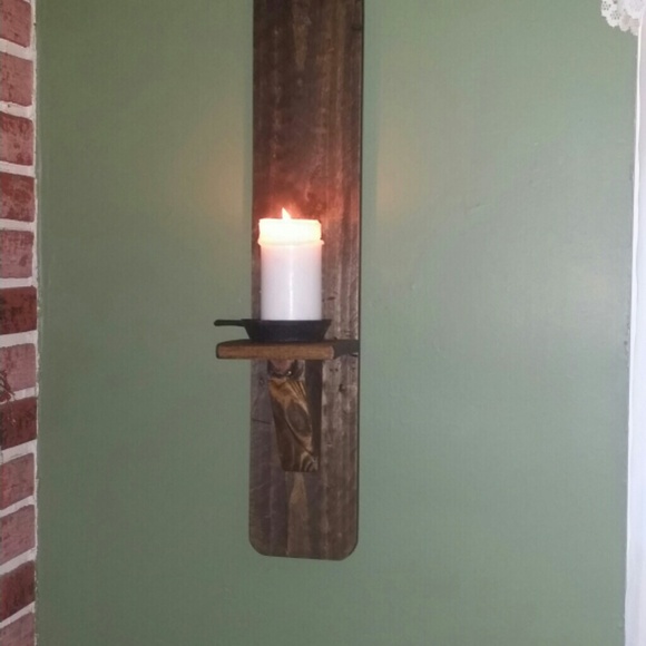 Handmade wall sconces and shelves