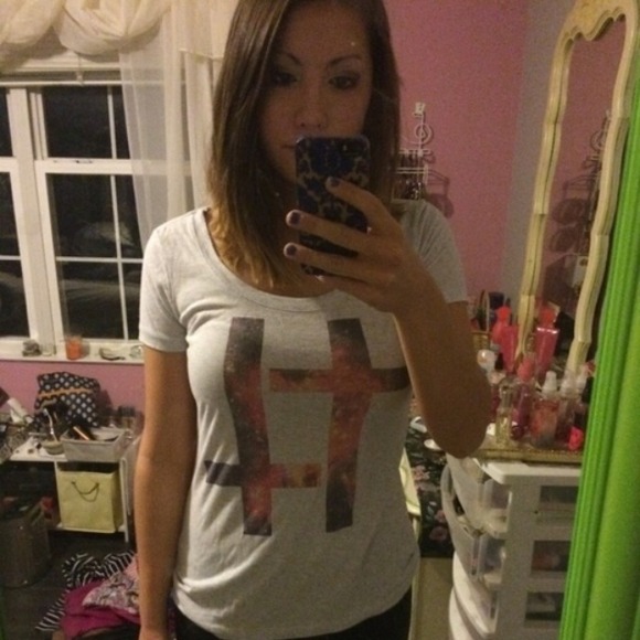 Galaxy cross print shirt