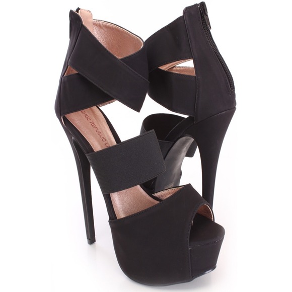 Black Strappy Heels