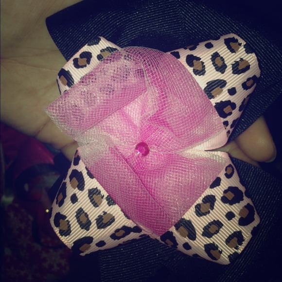 Cheetah hair bow