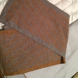 Fendi logo wool blend scarf