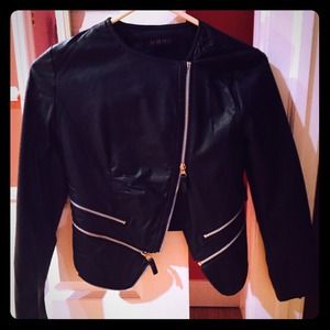 Black leather jacket