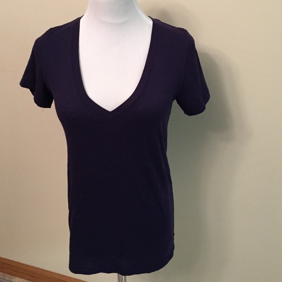 Navy vneck sleep tee - Picture 1 of 3