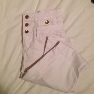 White high rise jeans