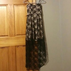 Lace dress high-low