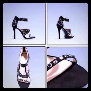 Zara Strapped Studded High Heeled Sandals