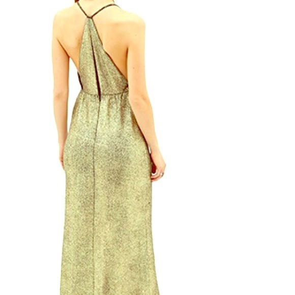 Gold &Sleek Maxi Dress