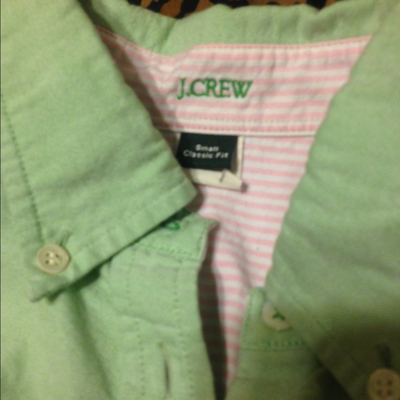 J. Crew green button down - Picture 2 of 3