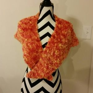 elegant handmade shawl - orange