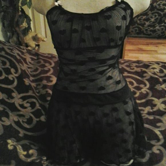 Other - Valentine NWOT black ❤️heart lace lingerie