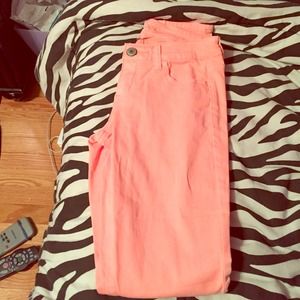 Neon coral/orange jegging