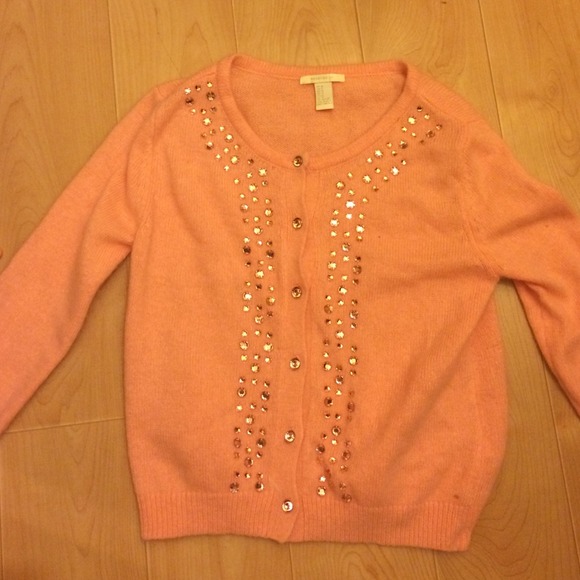 Fuzzy mod pin up sweater with pink jewel detailing