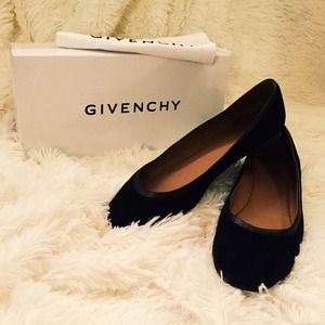 Givenchy Suede/Leather Trim Ballet Flats