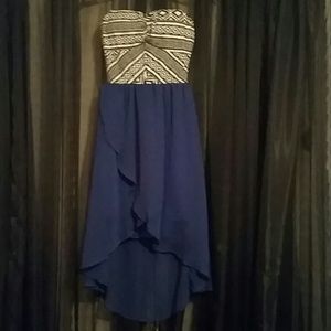 Tribal print high low dress