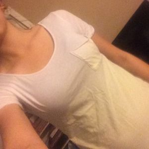 Light yellow and white ombré Tshirt