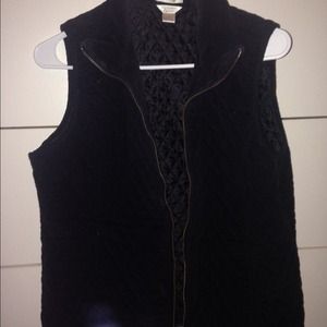 Black Quilted Vest