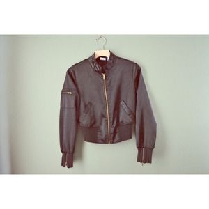 Biker inspired cropped jacket