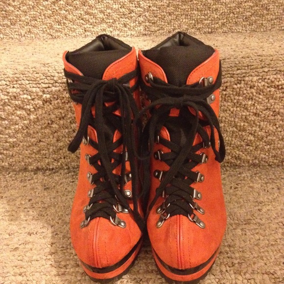 Orange boots