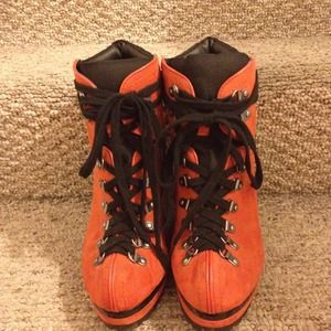 Orange boots