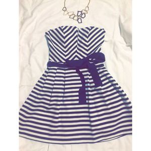 Striped strapless Forever21 dress