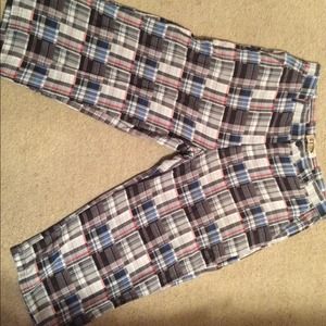 Plaid capris