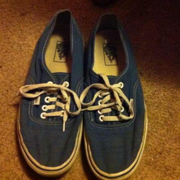 Blue lace up vans