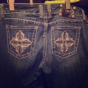 Miss Me Rhinestone Detailed Size 31