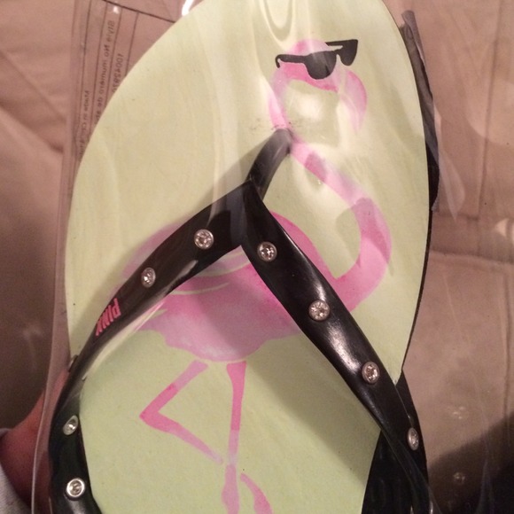 BLING FLAMINGO FLIP FLOPS AND BAG - Picture 2 of 2