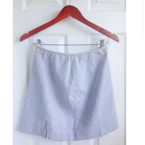 Dreamy light blue plaid mini skirt