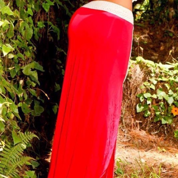 Glamorous Crochet Maxi Skirt and Halter Top  Set - Picture 5 of 5