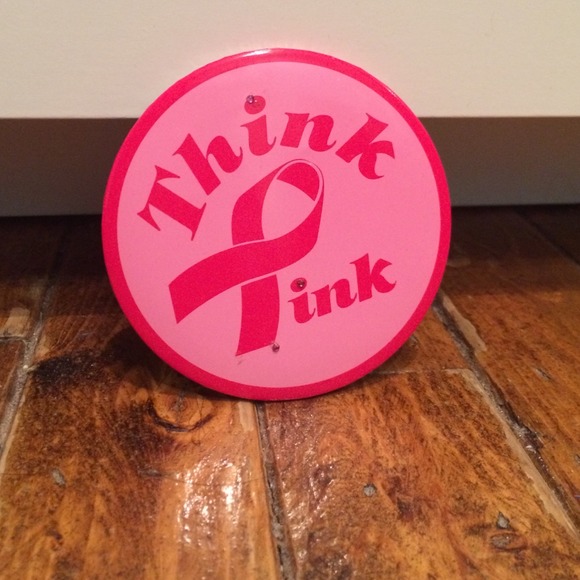Medium "Think Pink" support Cancer Pin - Picture 3 of 4